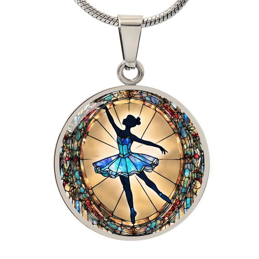 Ballerina Engraved Necklace - Elegant Ballet Jewelry for Dancers - Personalized Gift for Her-[Heartfelt Family Gift]
