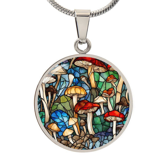 Engraved Mushroom Necklace - Unique Nature-Inspired Jewelry-[Heartfelt Family Gift]