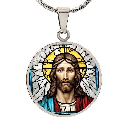 Stylish Jesus Engraved Necklace - Personalized Religious Pendant for Men and Women-[Heartfelt Family Gift]