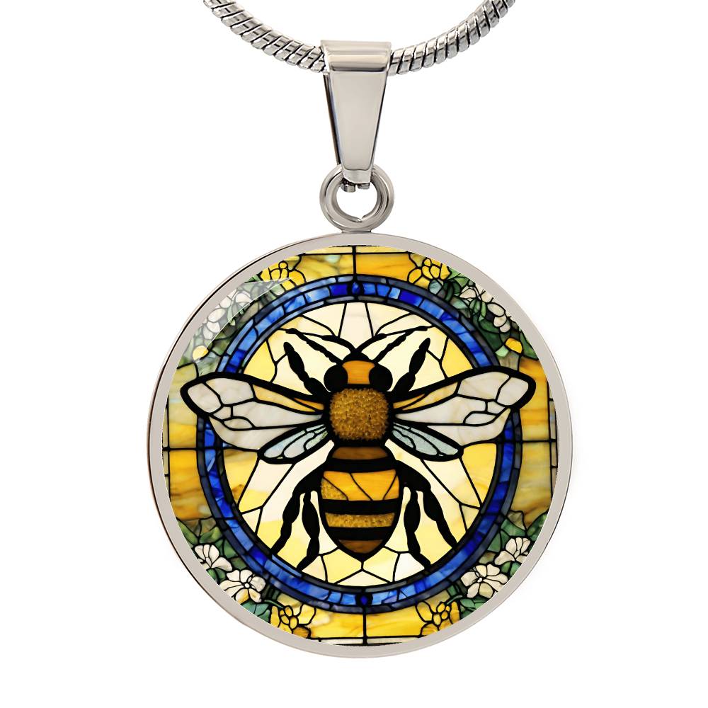 Honeybee Engraved Necklace - Unique and Personalized Jewelry-[Heartfelt Family Gift]