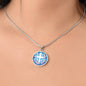 Floral Engraved Cross Necklace