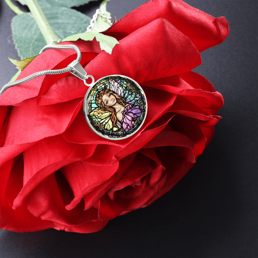 Engraved Fairy Necklace Delicate and Shimmering  Perfect Gift for Her-[Heartfelt Family Gift]