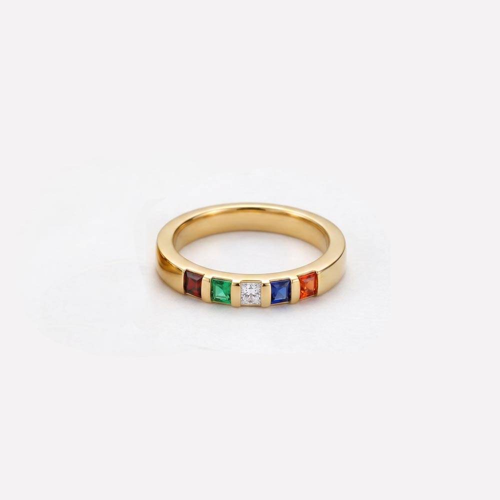To My Daughter Stackable Birthstone Ring