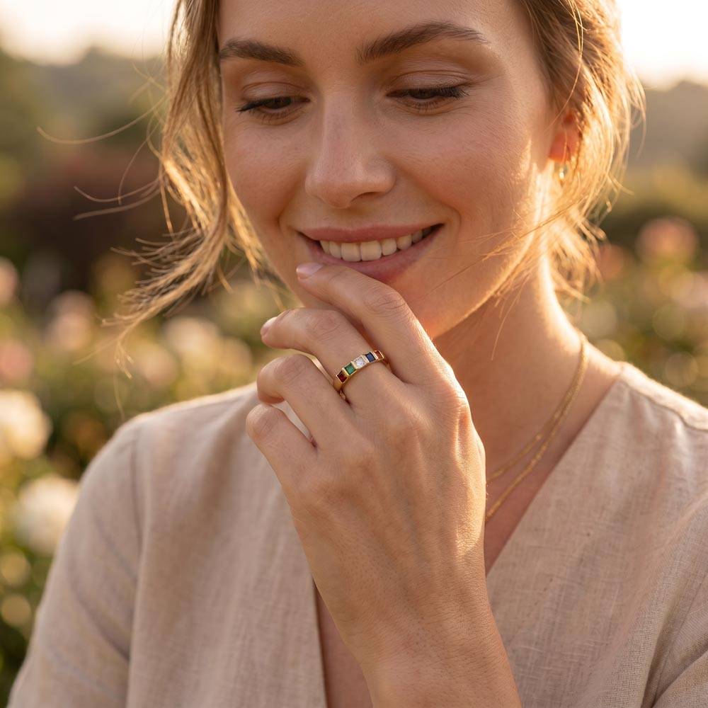 Daughter Stackable Birthstone Ring