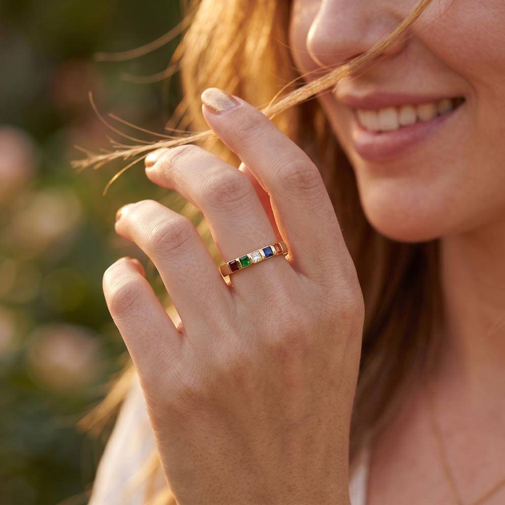 Daughter Stackable Birthstone Ring