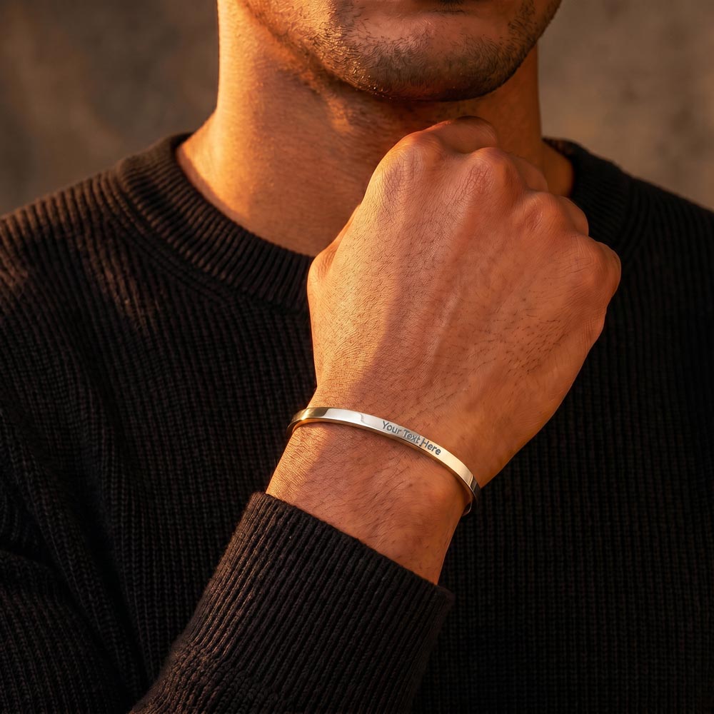 To My Beautiful Wife Engraved Cuff Bracelet