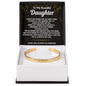To My Daughter Engraved Cuff Bracelet Gift