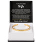 To My Beautiful Wife Engraved Cuff Bracelet Gift