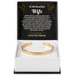 To My Wife Engraved Cuff Bracelet Gift from Husband