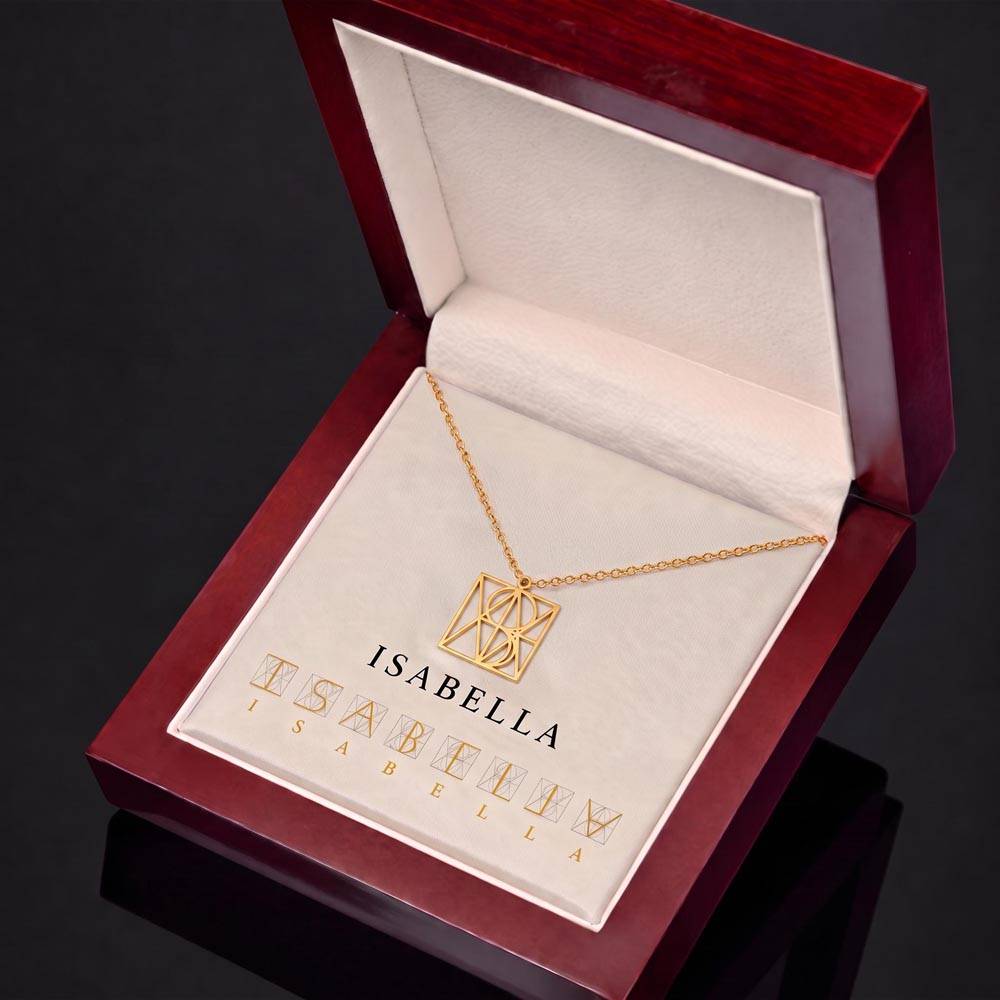 Custom Monogram Name Necklace