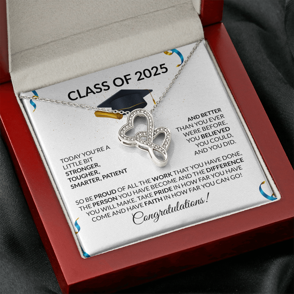 Class of 2025  Graduation Gift Necklace Heart to Heart-[Heartfelt Family Gift]