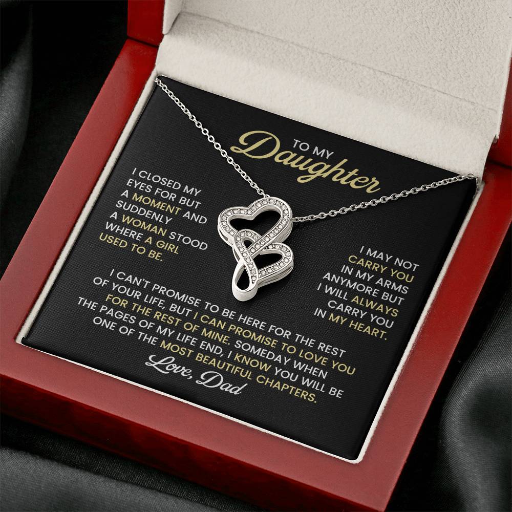 Daughter Hearts Necklace Gift from Dad