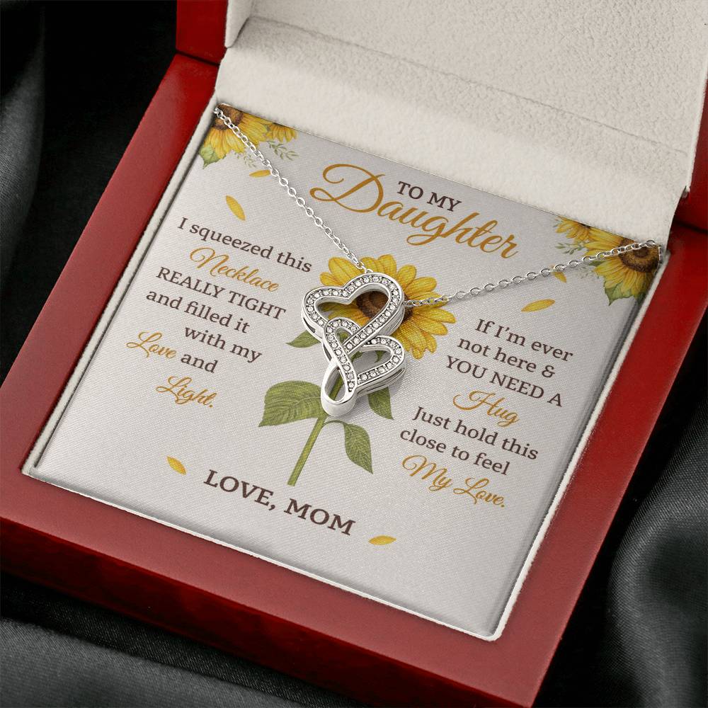 Daughter Sunflower Hearts Necklace Gift from Mom