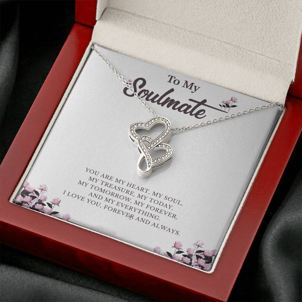 Soulmate Heart to Heart Necklace Gift-[Heartfelt Family Gift]