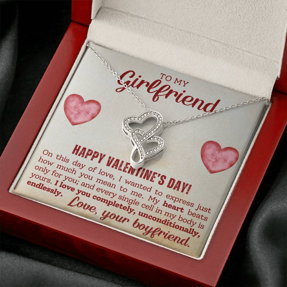 Girlfriend Heart to Heart Necklace Gift-[Heartfelt Family Gift]