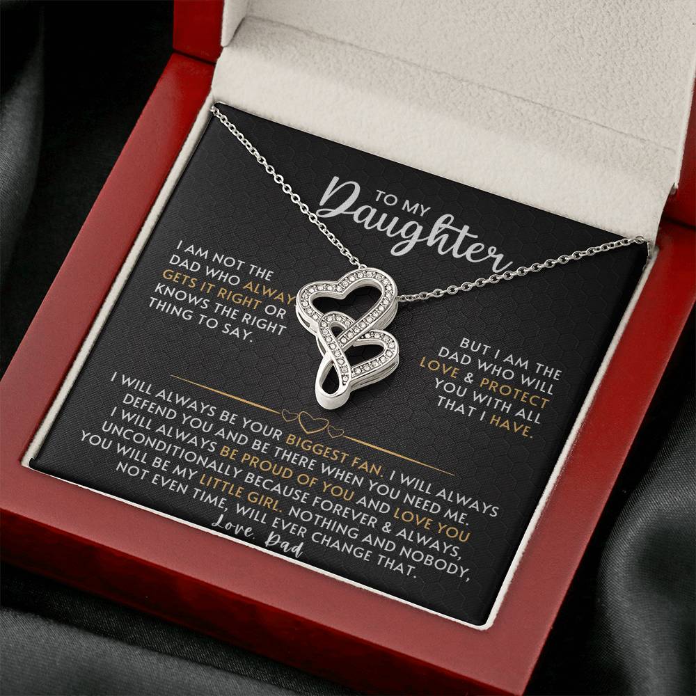 Daughter Hearts Necklace Gift from Dad