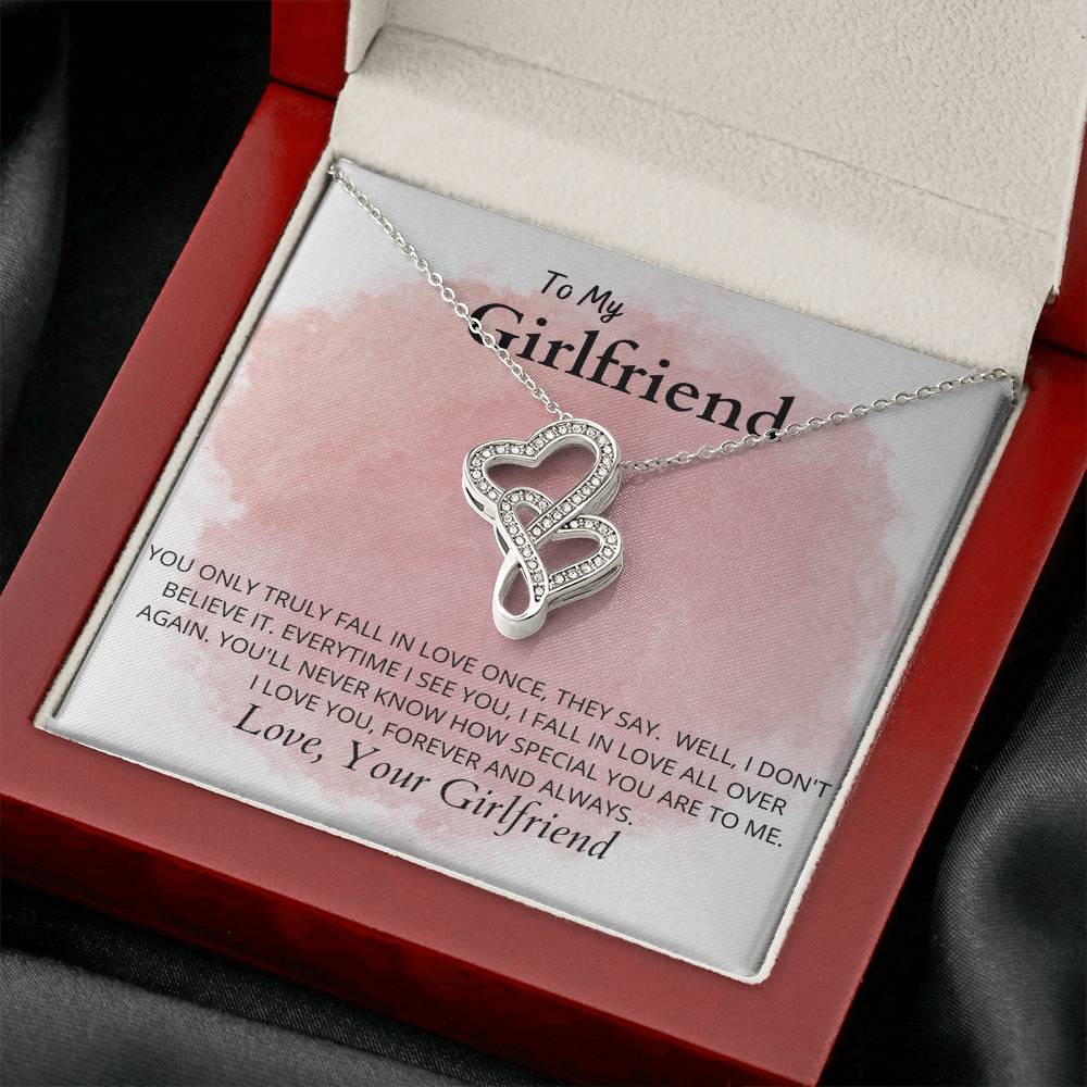 Girlfriend Heart to Heart Necklace Gift-[Heartfelt Family Gift]