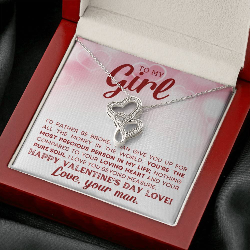 Girlfriend Heart to Heart Necklace Gift-[Heartfelt Family Gift]