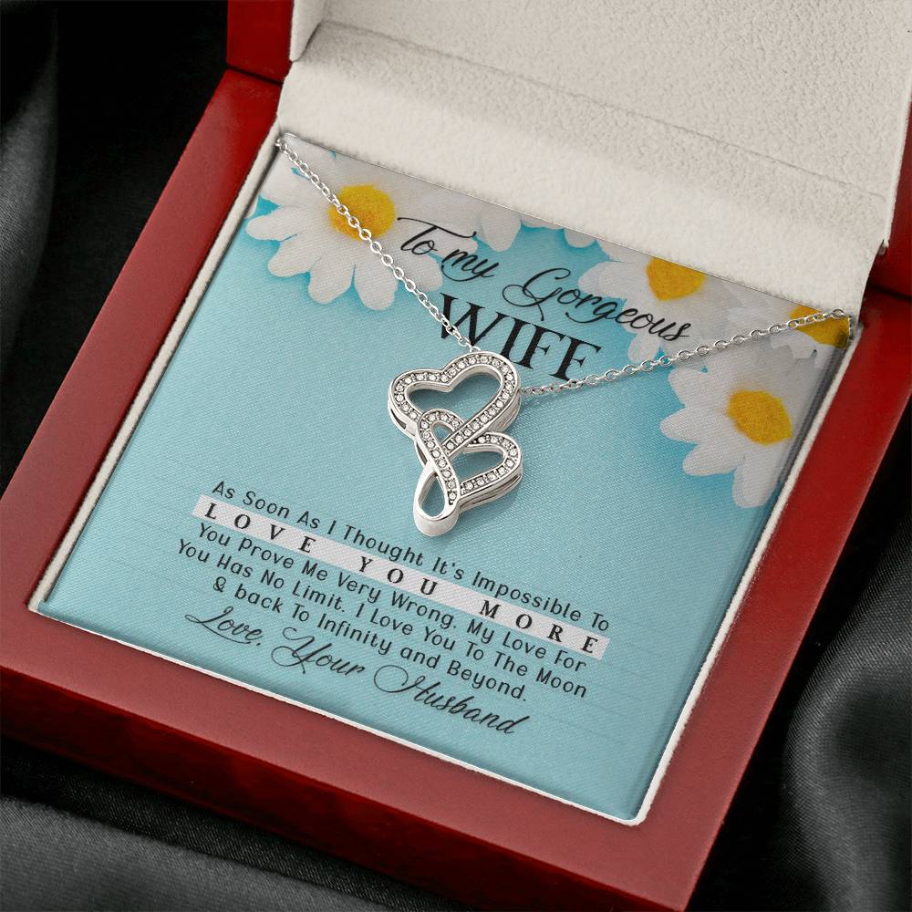 To my gorgeous wife- Ae heart to heart necklace-[Heartfelt Family Gift]