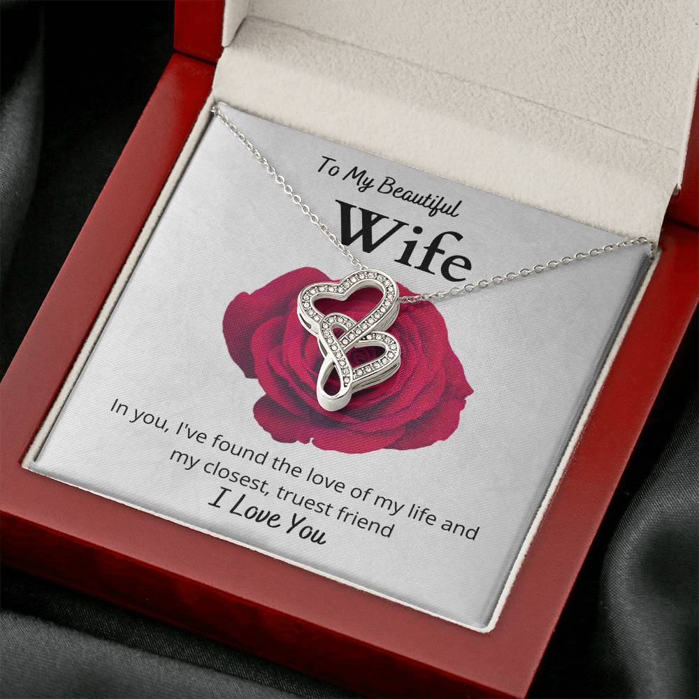 Wife Heart to Heart Necklace Gift-[Heartfelt Family Gift]