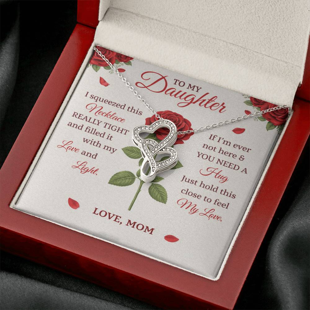Daughter Rose Birthflower Name Necklace
