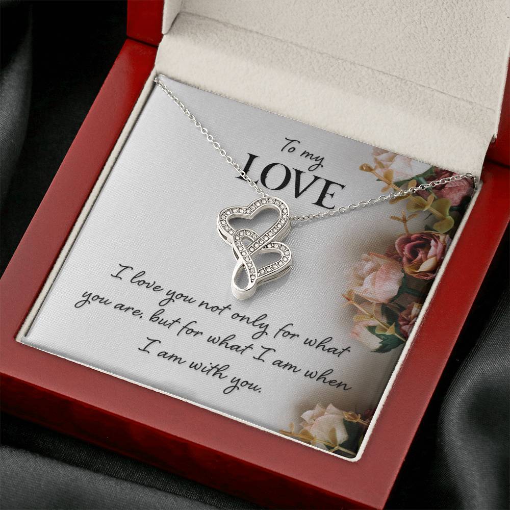 To my love-e heart to heart necklace-[Heartfelt Family Gift]