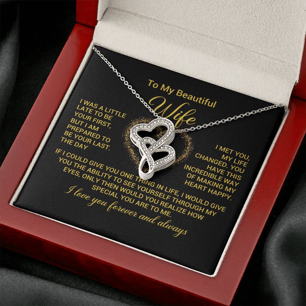 Gift for Wife  - Forever and Always - Heart to Heart Necklace-[Heartfelt Family Gift]