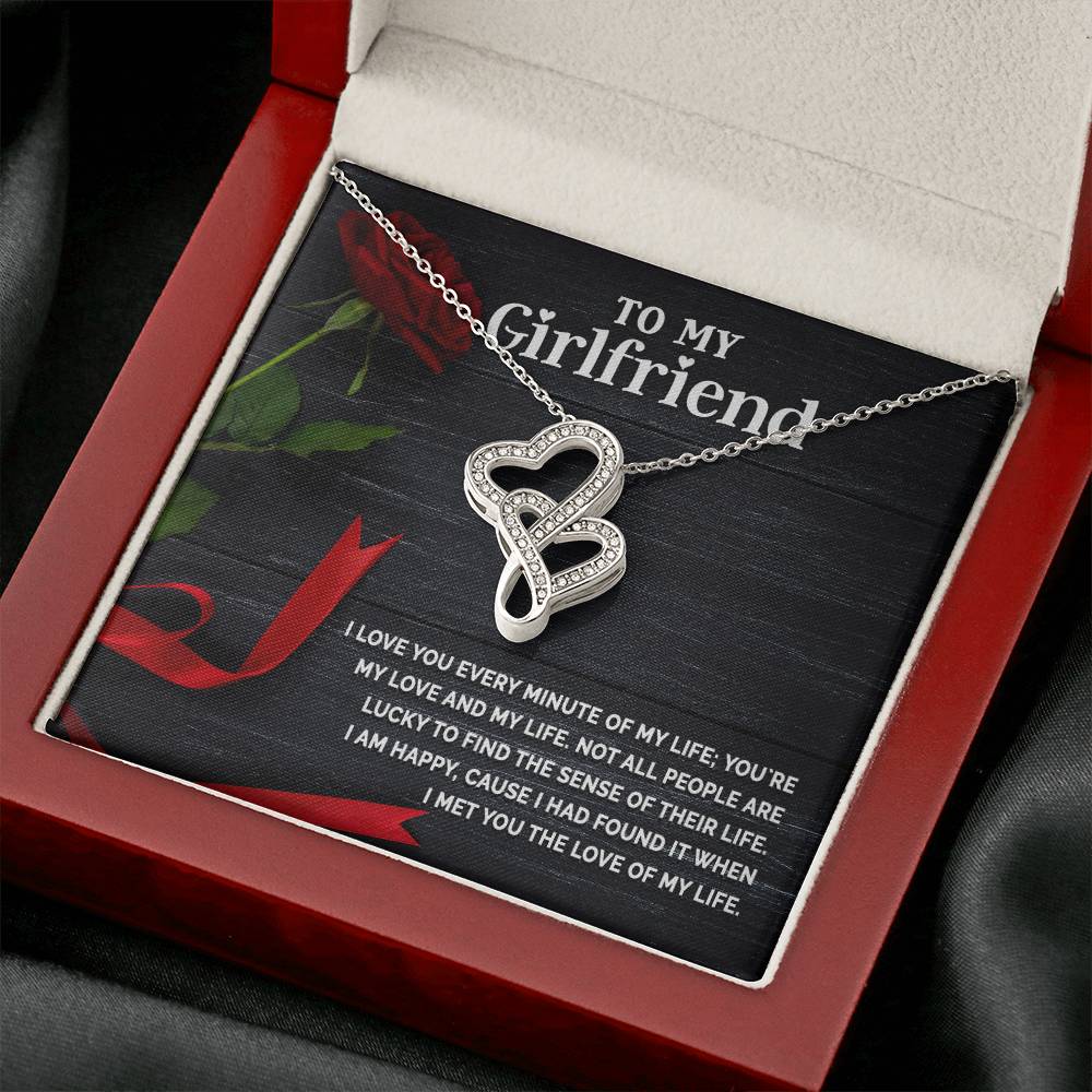 To My Girlfriend - e heart to heart necklace-[Heartfelt Family Gift]