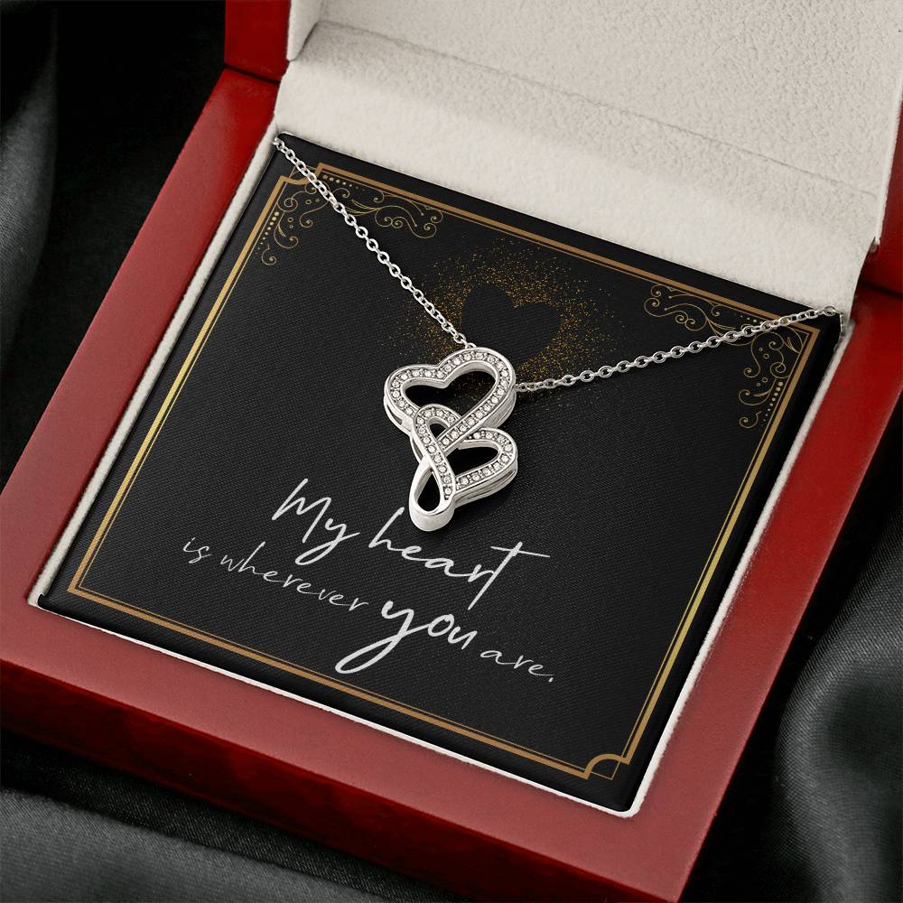 Soulmate Double Heart Necklace Gift-[Heartfelt Family Gift]