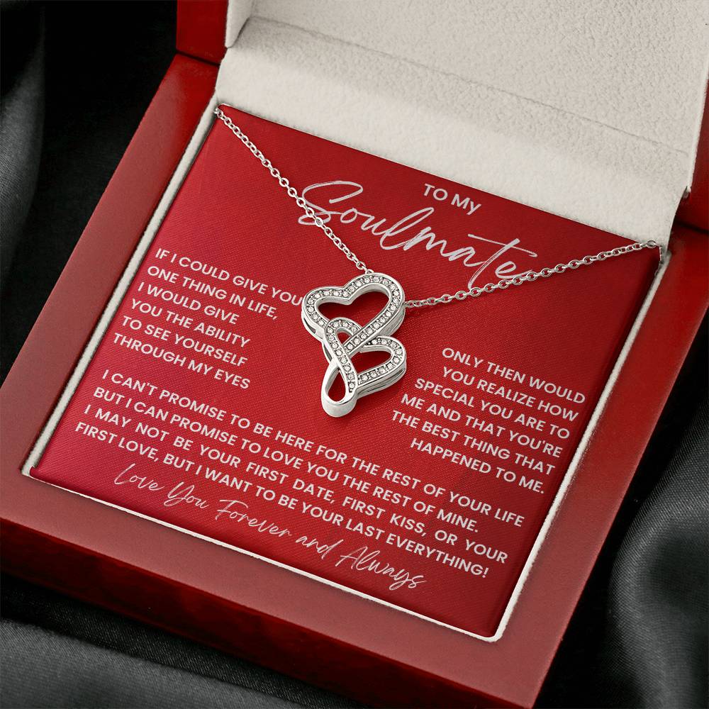 Soulmate Heart to Heart Necklace Gift-[Heartfelt Family Gift]