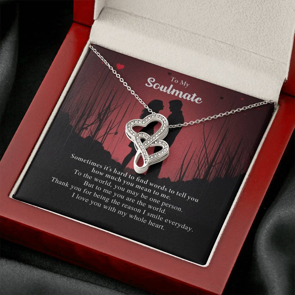 Soulmate Heart to Heart Necklace Gift-[Heartfelt Family Gift]