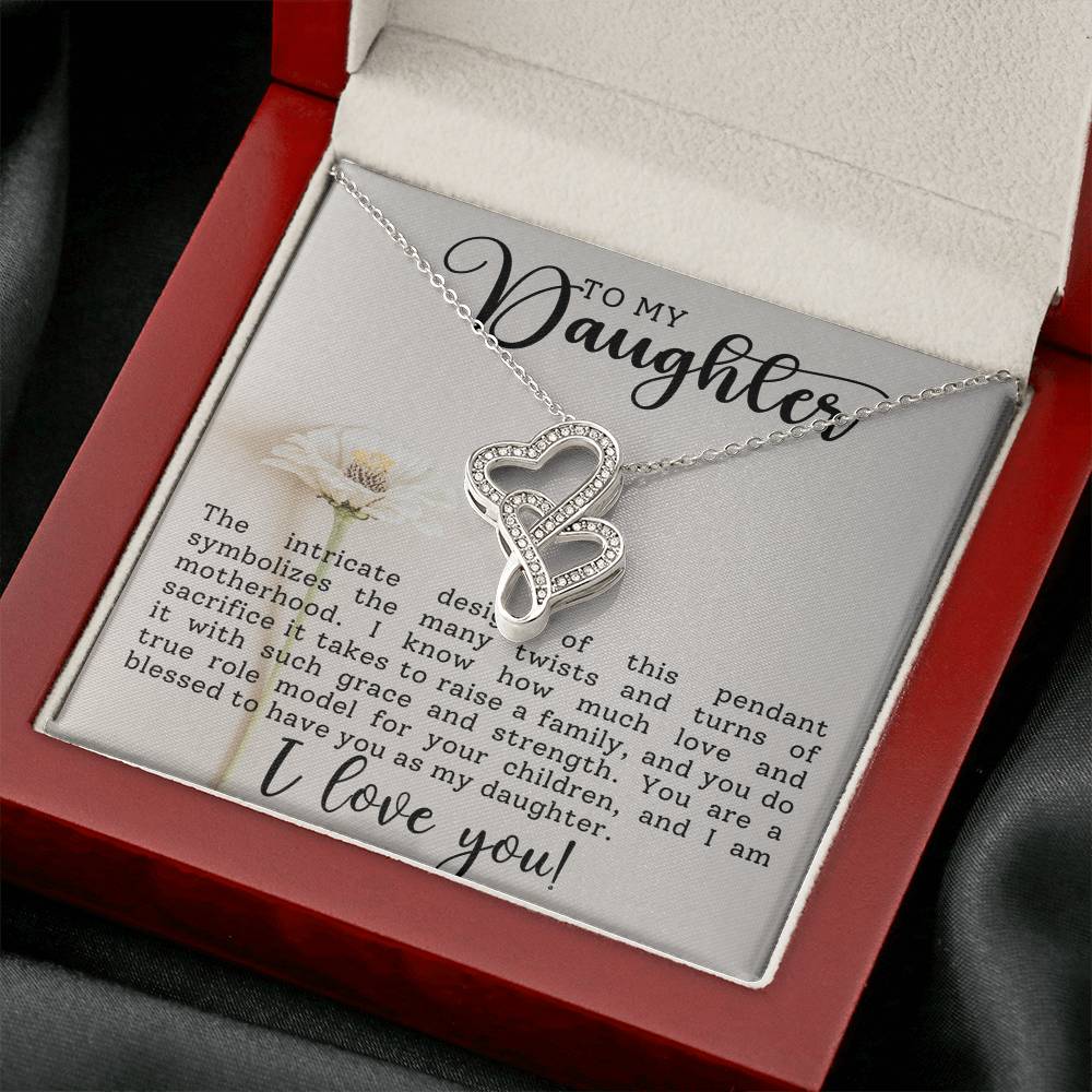 Daughter Heart to Heart Necklace Gift-[Heartfelt Family Gift]