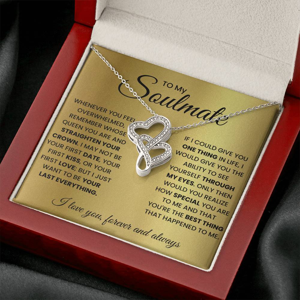 Soulmate Heart-to-Heart Necklace-[Heartfelt Family Gift]