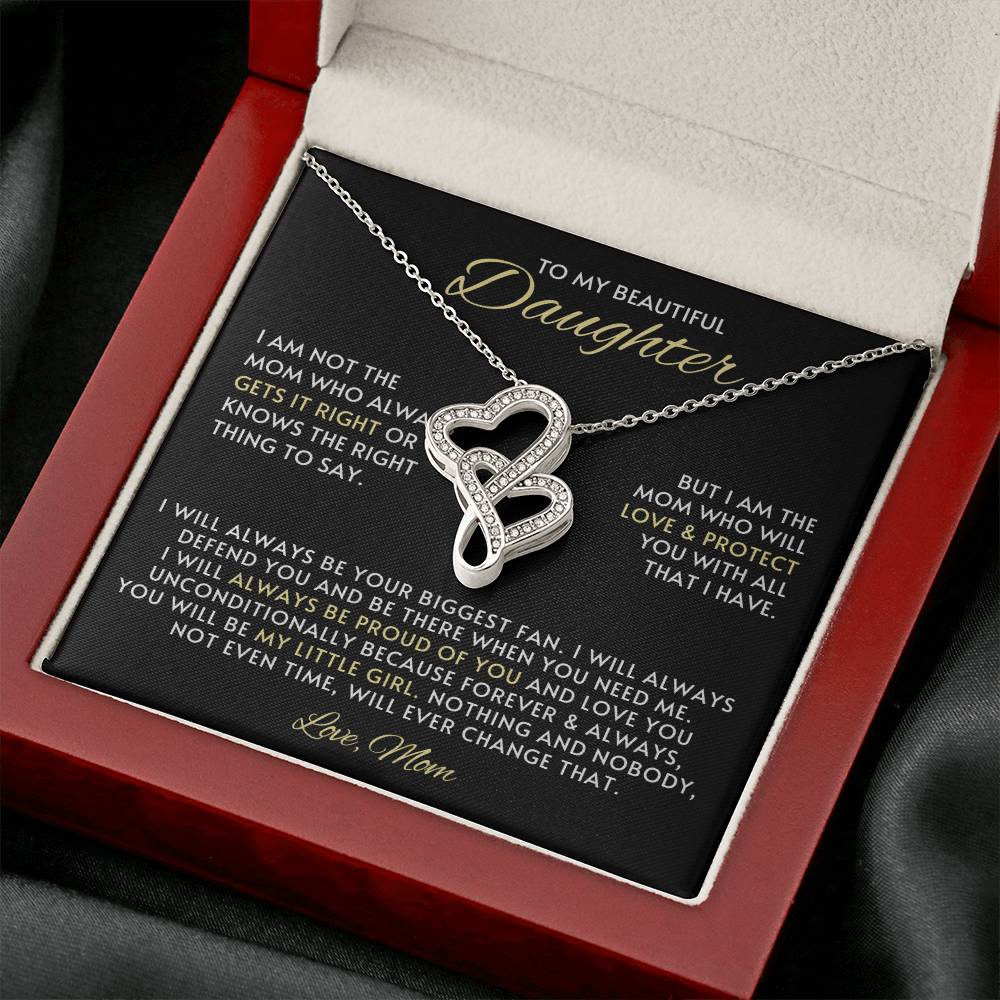 Daughter Hearts Necklace Gift from Mom