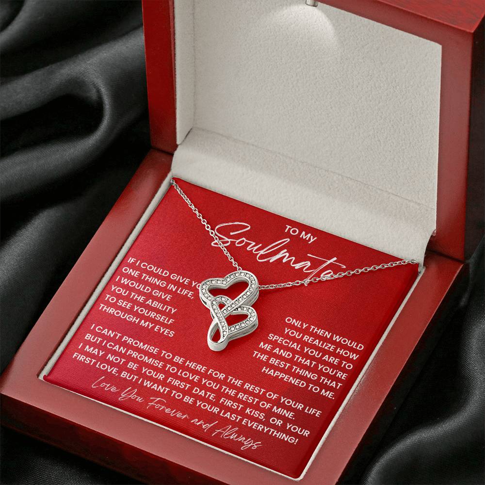 Soulmate Heart to Heart Necklace Gift-[Heartfelt Family Gift]