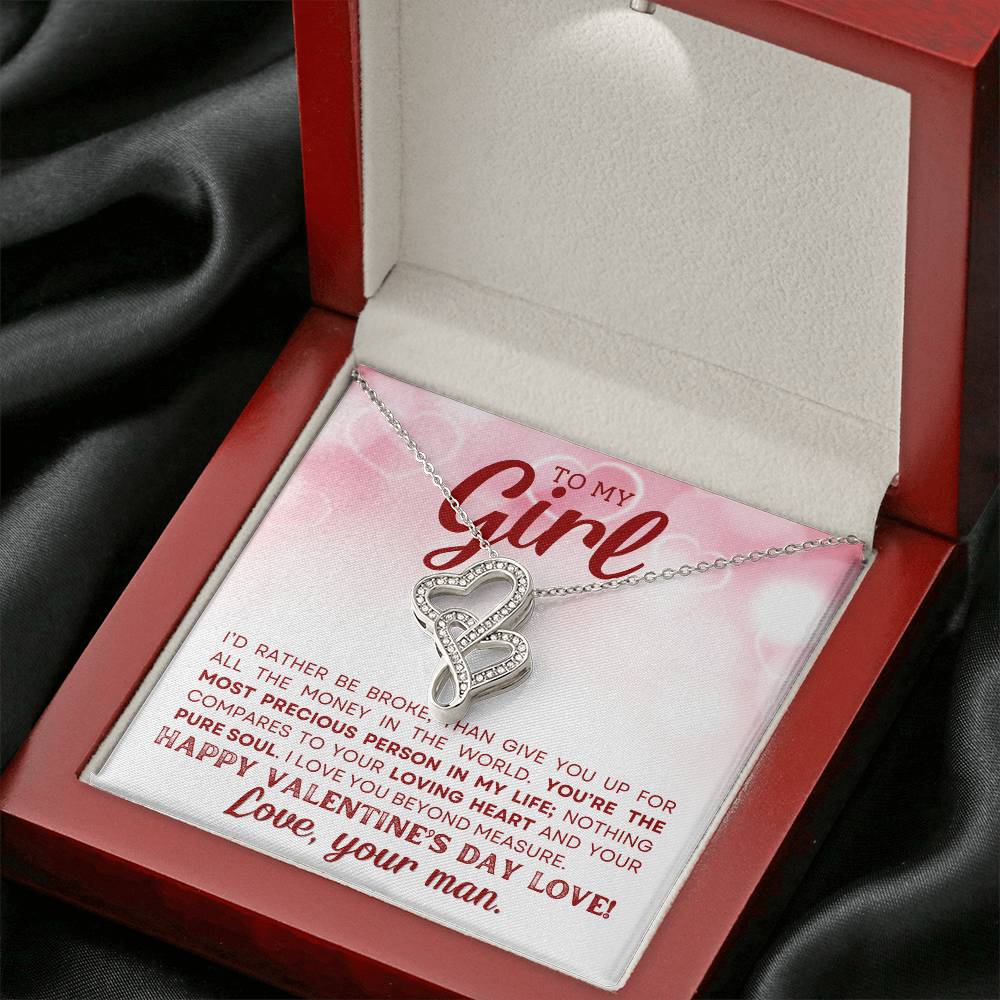 Girlfriend Heart to Heart Necklace Gift-[Heartfelt Family Gift]