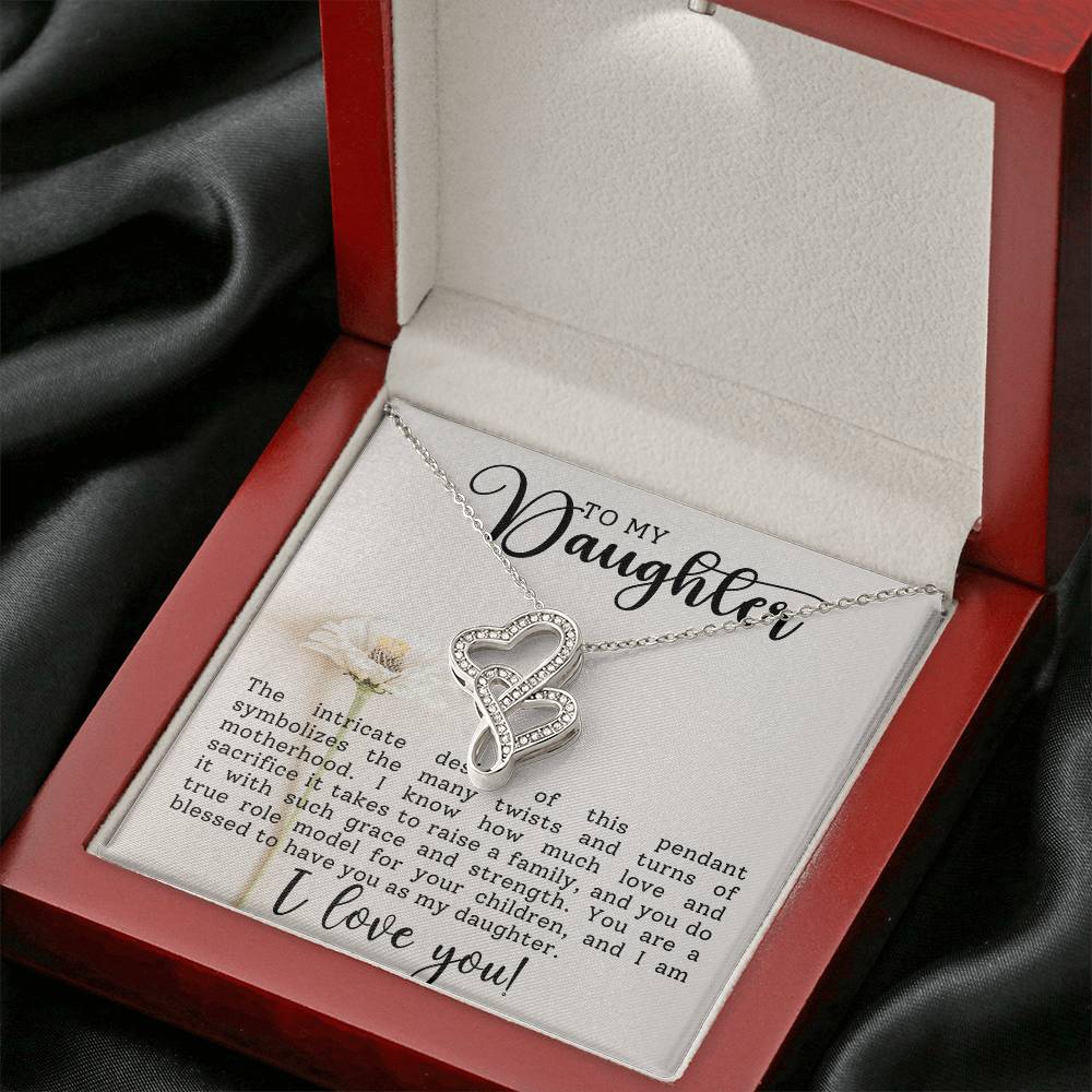 Daughter Heart to Heart Necklace Gift-[Heartfelt Family Gift]