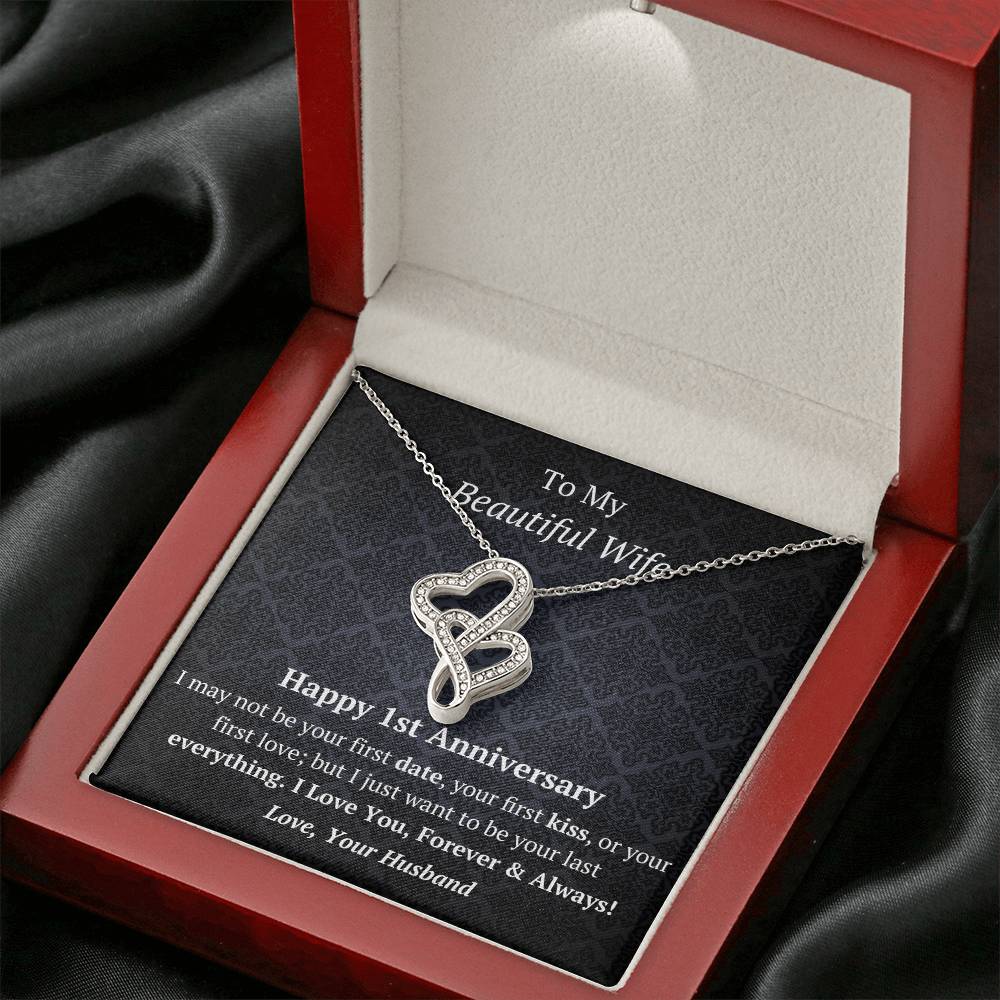 1st Anniversary Gift for Wife - Heart to Heart Necklace-[Heartfelt Family Gift]