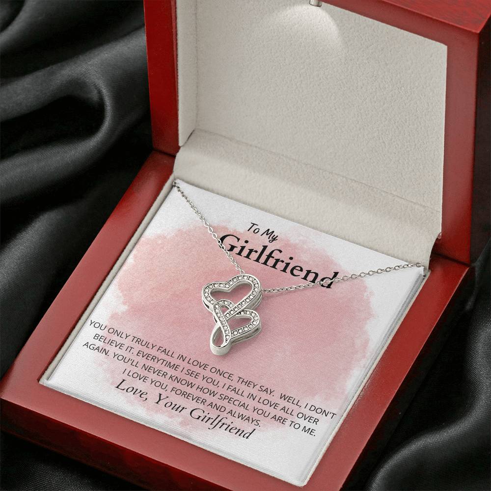Girlfriend Heart to Heart Necklace Gift-[Heartfelt Family Gift]