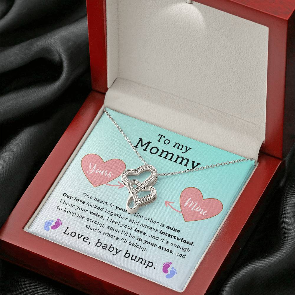 Mommy from Baby Heart to Heart Necklace-[Heartfelt Family Gift]