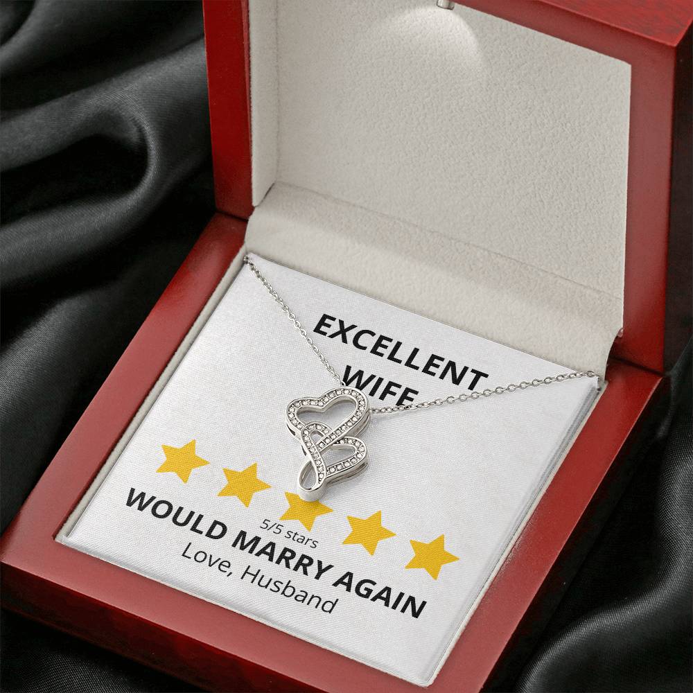 5 Star Wife - Heart to Heart Necklace Gift-[Heartfelt Family Gift]