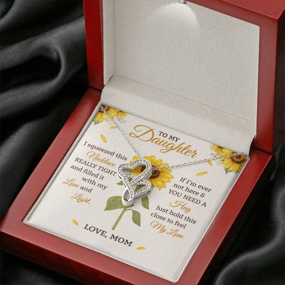 Daughter Sunflower Hearts Necklace Gift from Mom