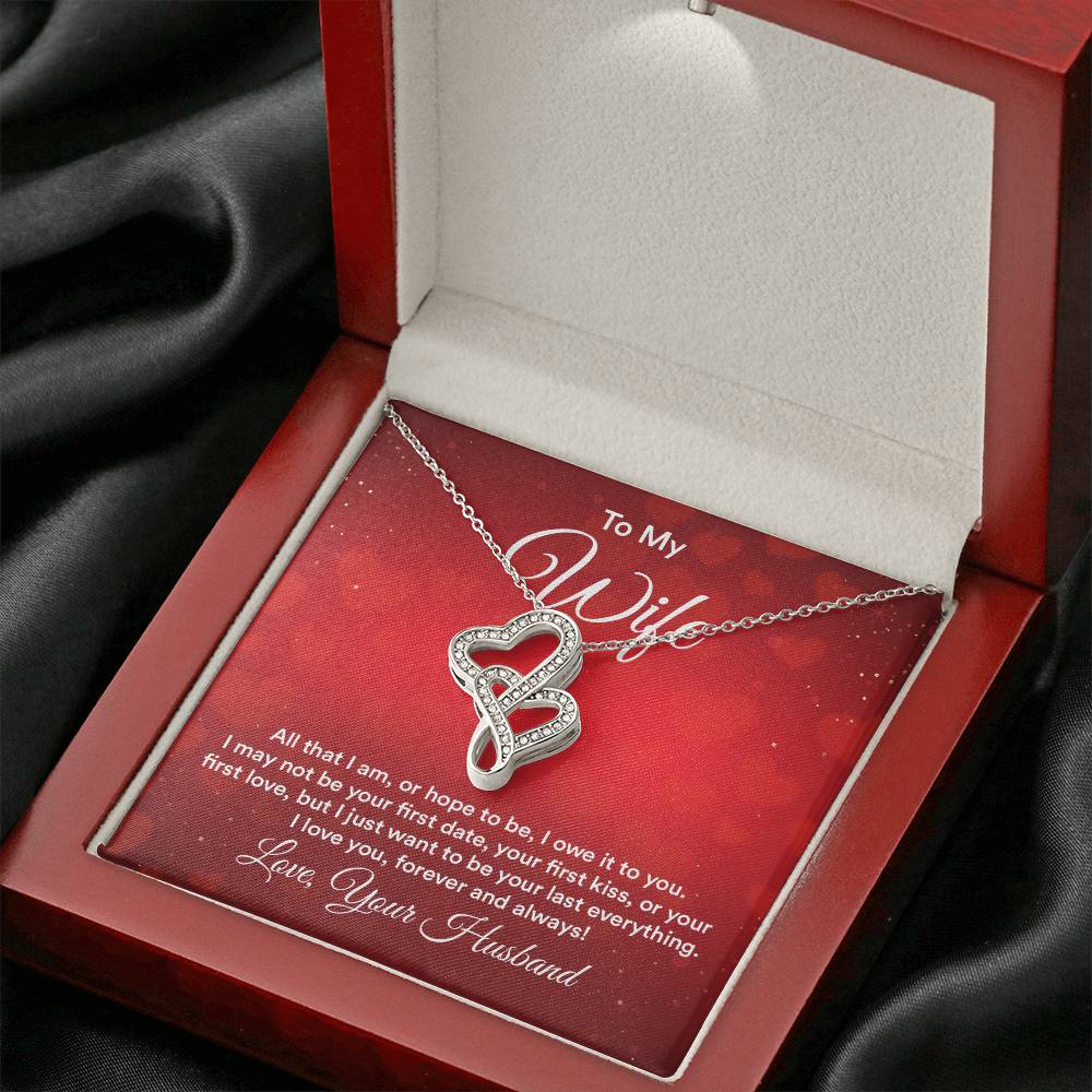 Wife Heart to Heart Necklace Gift-[Heartfelt Family Gift]