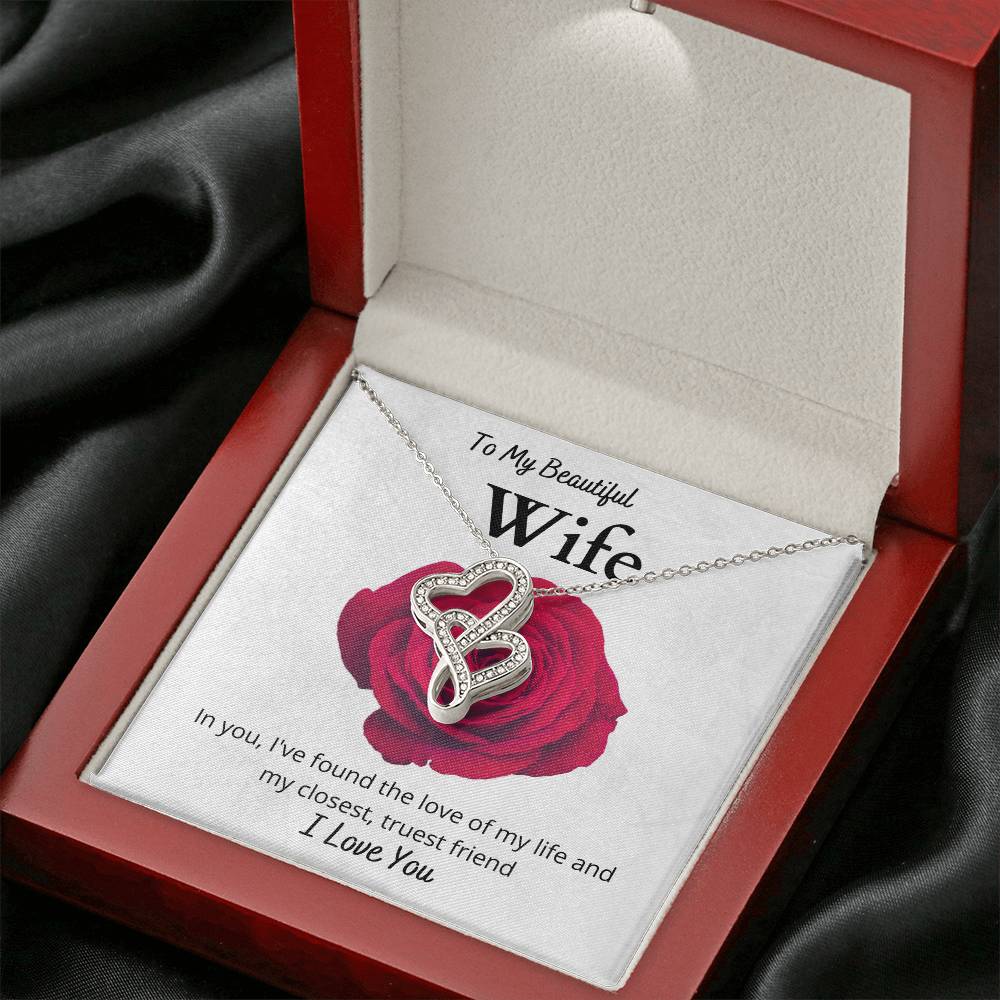 Wife Heart to Heart Necklace Gift-[Heartfelt Family Gift]