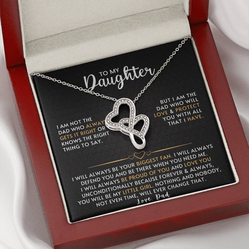 Daughter Hearts Necklace Gift from Dad