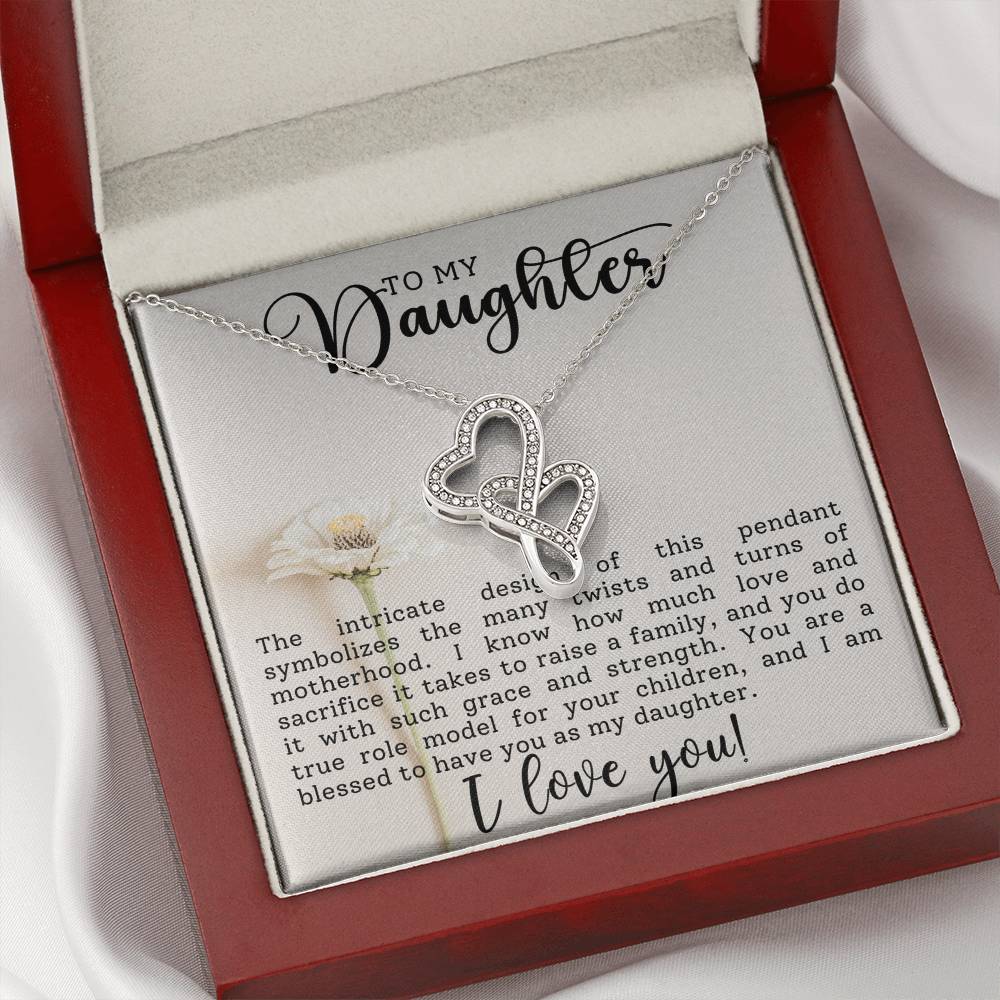 Daughter Heart to Heart Necklace Gift-[Heartfelt Family Gift]