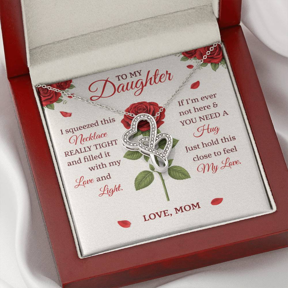 Daughter Rose Birthflower Name Necklace
