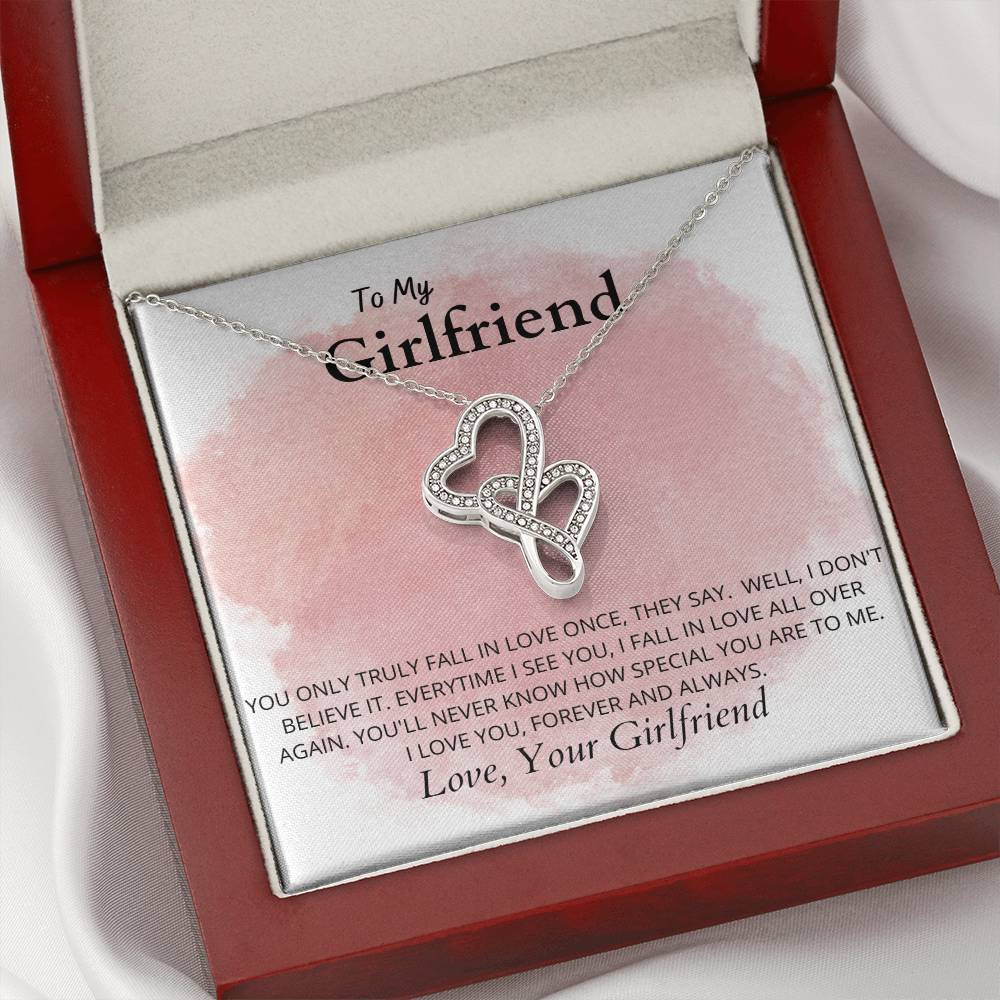 Girlfriend Heart to Heart Necklace Gift-[Heartfelt Family Gift]