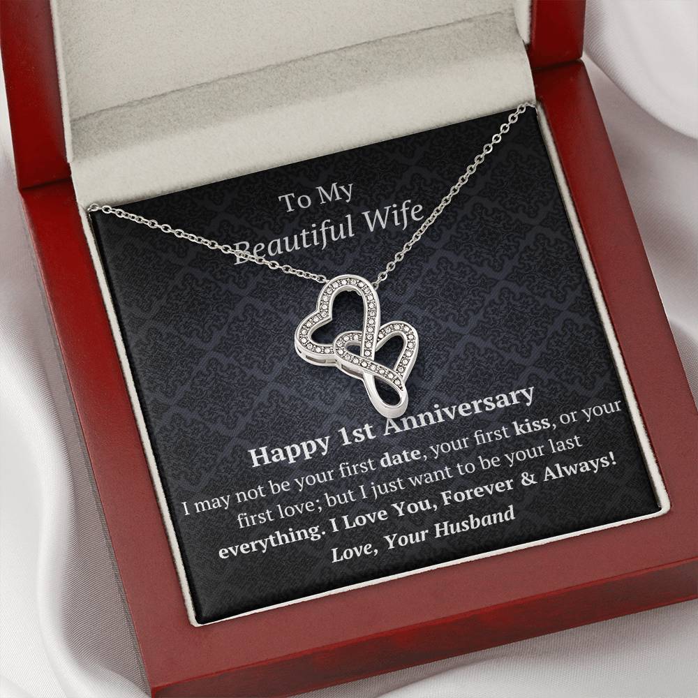 1st Anniversary Gift for Wife - Heart to Heart Necklace-[Heartfelt Family Gift]