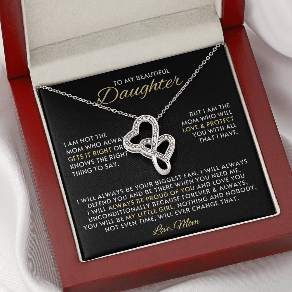 Daughter Hearts Necklace Gift from Mom